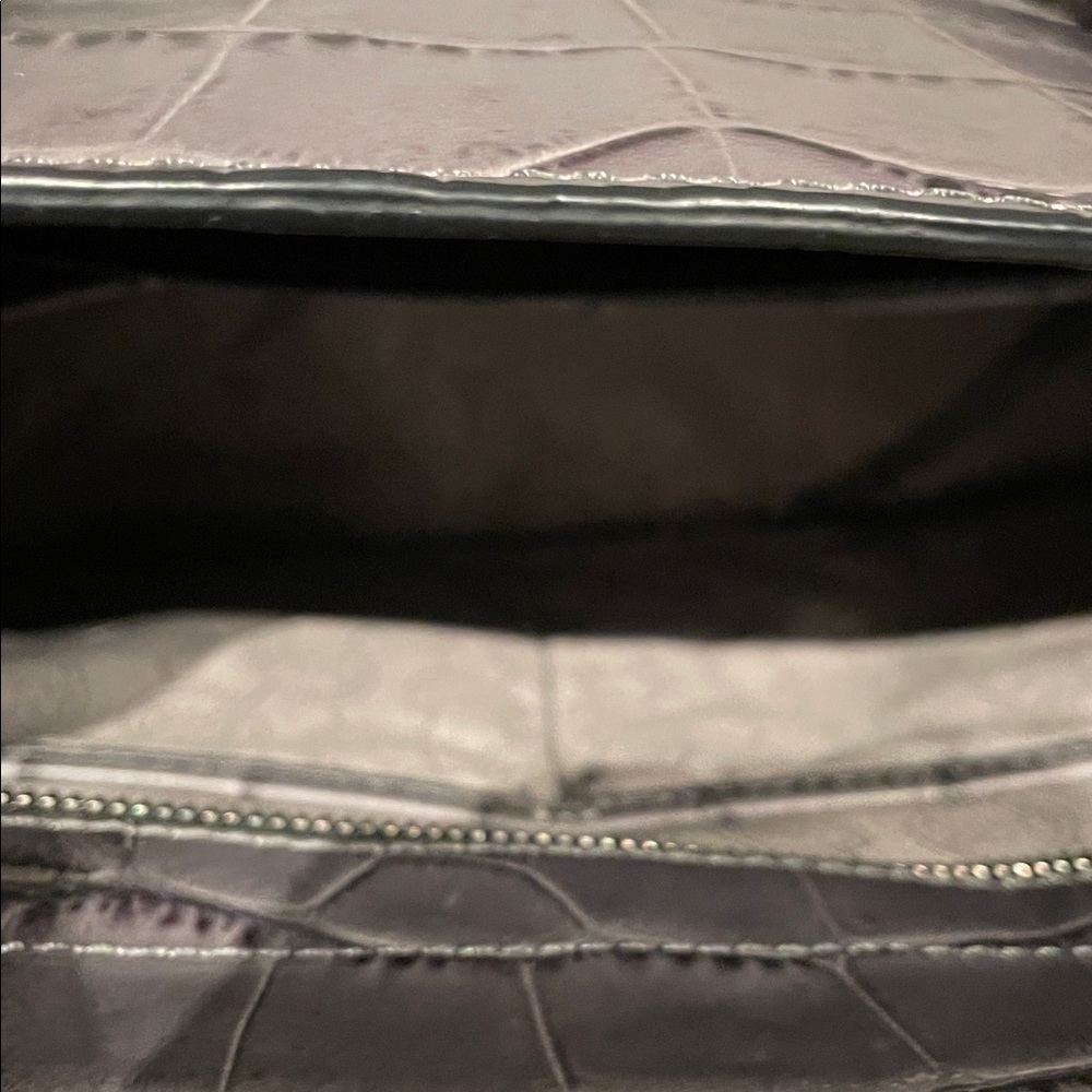Michael Kors Ombré Gray Croc-Embossed Leather Satchel | Crossbody | Excellent - Picture 12 of 16